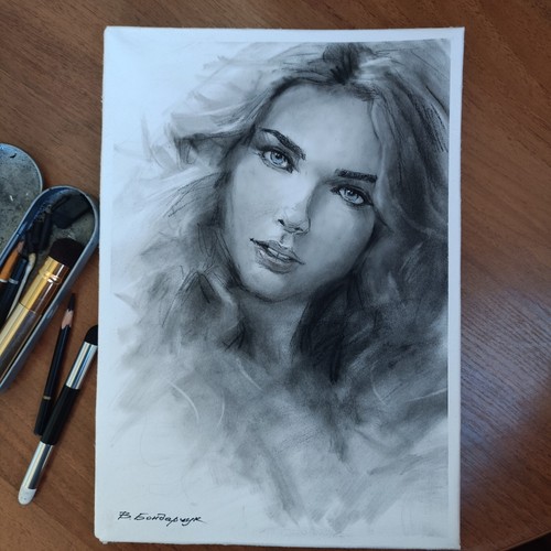 Original charcoal drawing